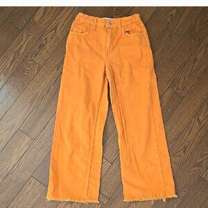 Primark Girls  Colorful Orange wide leg jeans size 8-9